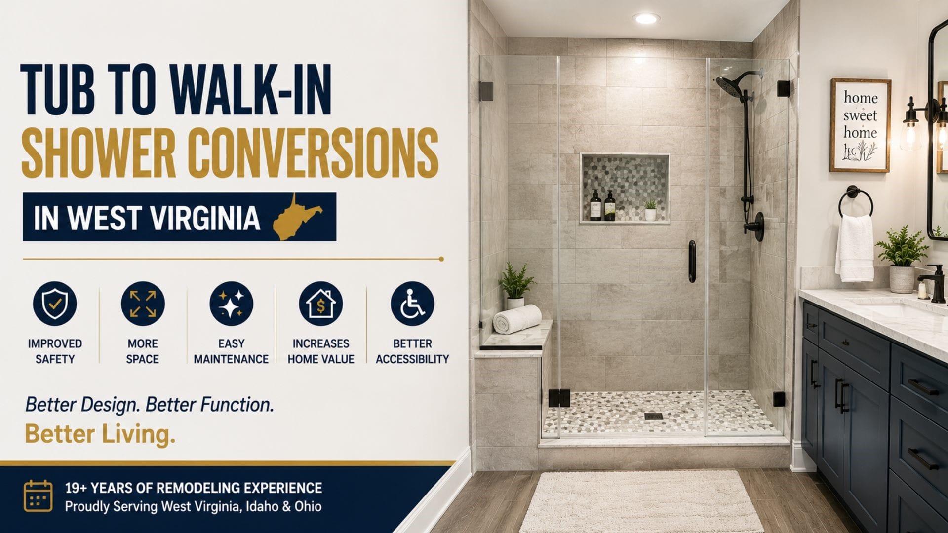 Tub to Walk-In Shower Conversions in West Virginia: A Detailed Guide!